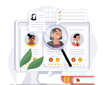 Recruitment process with candidate profiles